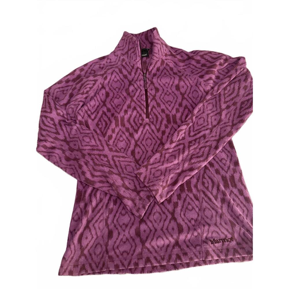 MARMOT Women's 1/4 Zip Fleece. Sz. Small Pink/purple Hiking/Running/Camping/Cozy